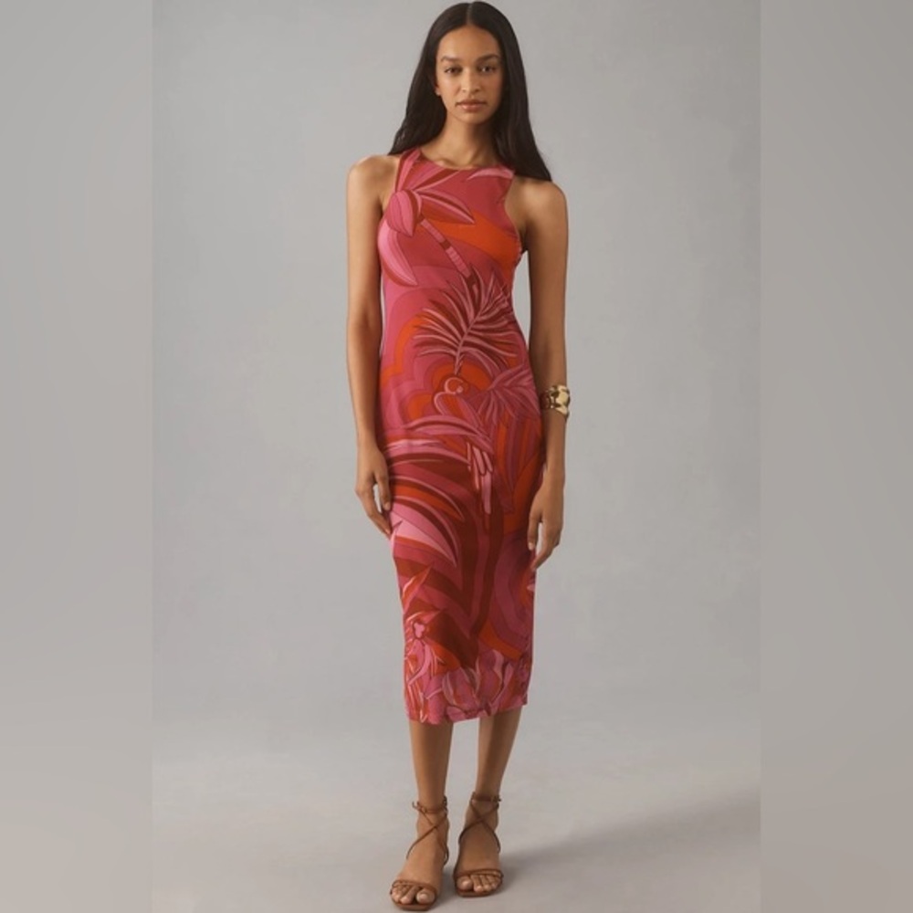Farm Rio Endless Summer Tulle Midi Dress